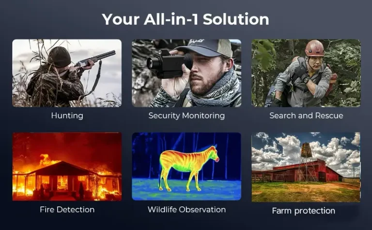 Multi-use thermal camera applications including hunting and fire detection.