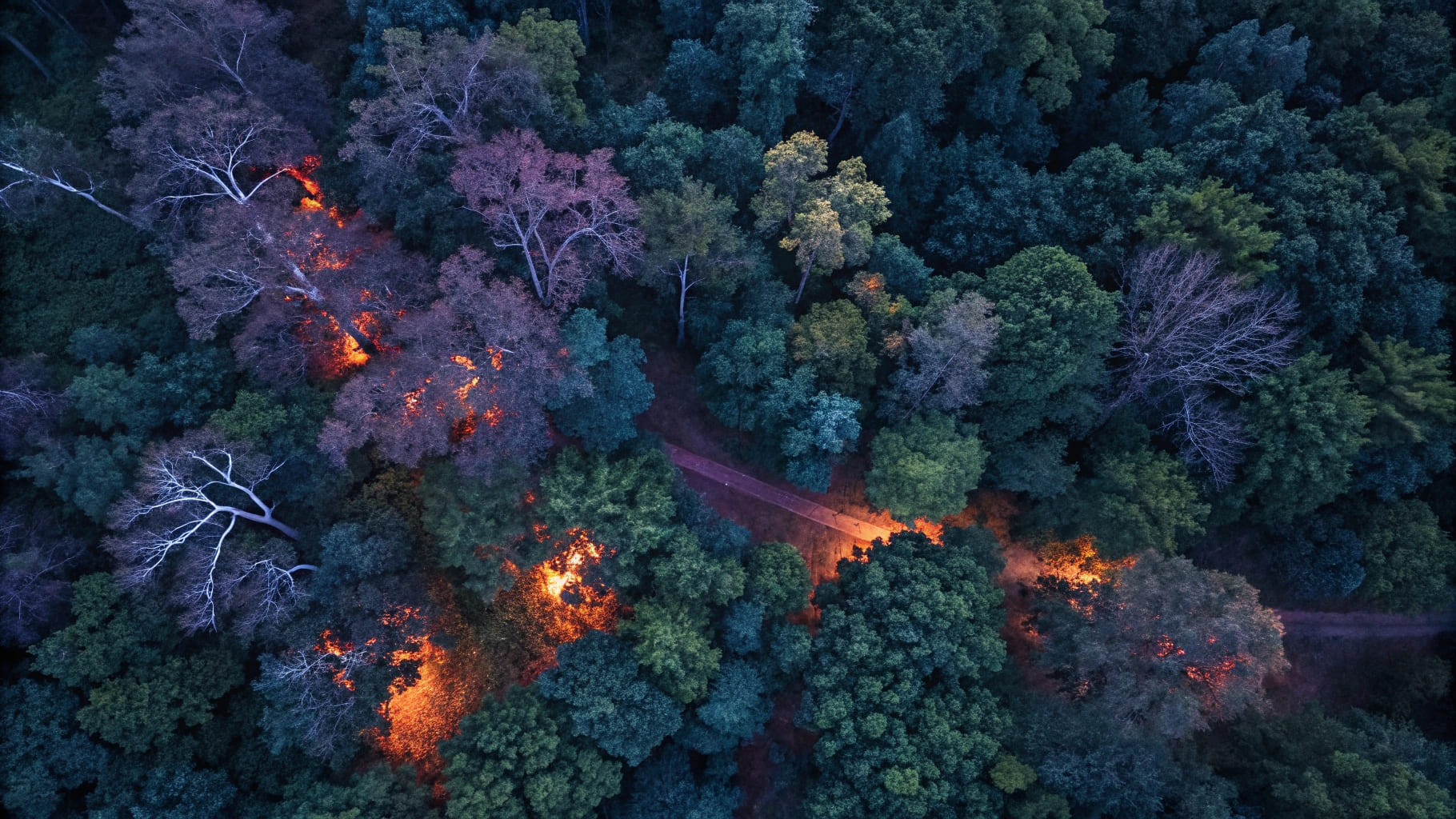 thermal drone camera at night