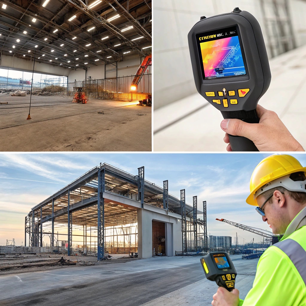 Scenes showcasing how thermal cameras revolutionize several industries by detecting infrared radiation and converting it to visual images.