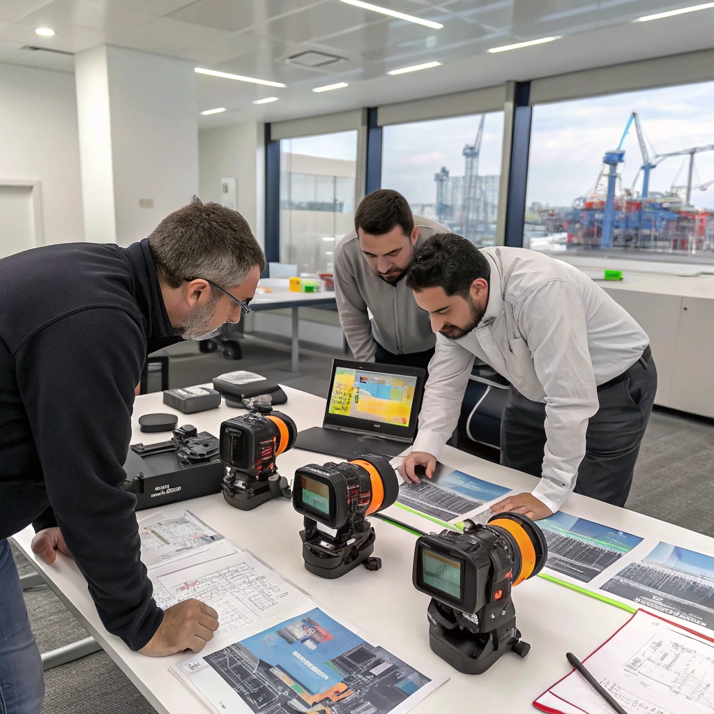 The room is filled with high-tech displays and equipment, highlighting the importance of choosing the right thermal camera for each specific need.