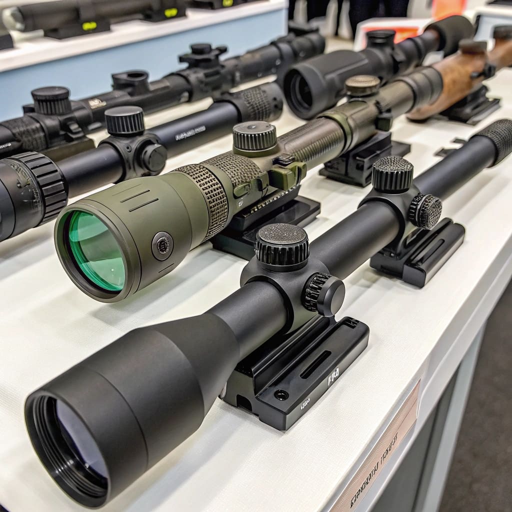 Various types of thermal scopes are laid out