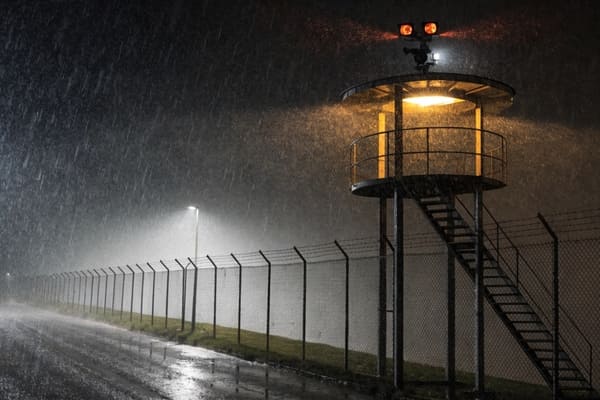 thermal imaging border security application monitoring fence line